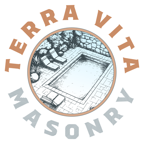 terra vita logo masonry construction contractor logo