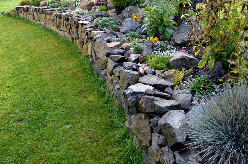 dry-laid stone walls rustic stone walls