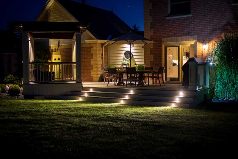 smart landscape lighting installation